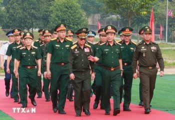 Quân đội Việt Nam - Lào - Campuchia diễn tập chung về phòng thủ dân sự