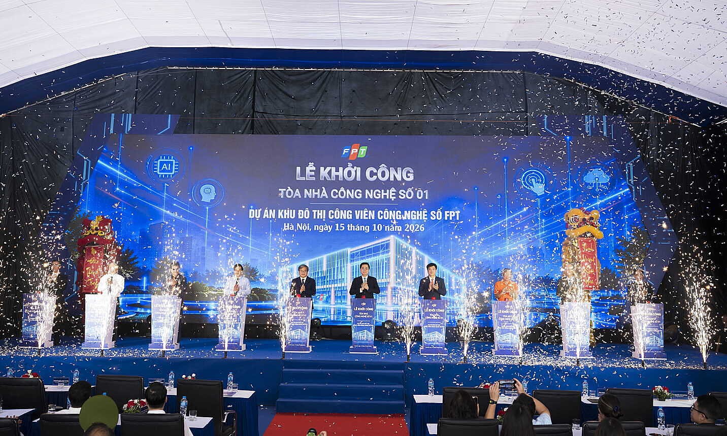 FPT khởi công tòa nhà công nghệ số hơn 1.300 tỷ đồng tại Hà Nội