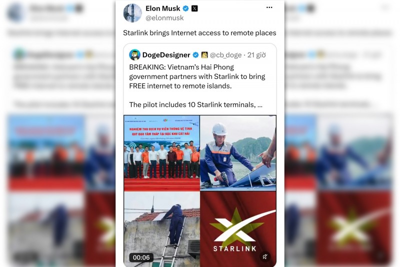 Tỷ phú Elon Musk chia sẻ thông tin