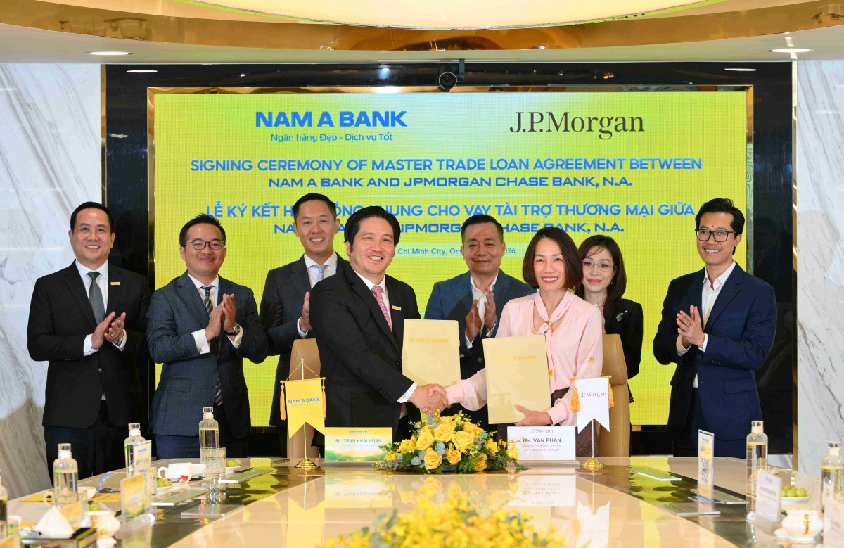 Nam A Bank hợp tác JPMorgan Chase: Nâng năng lực thanh toán quốc tế và tài trợ xuất nhập khẩu