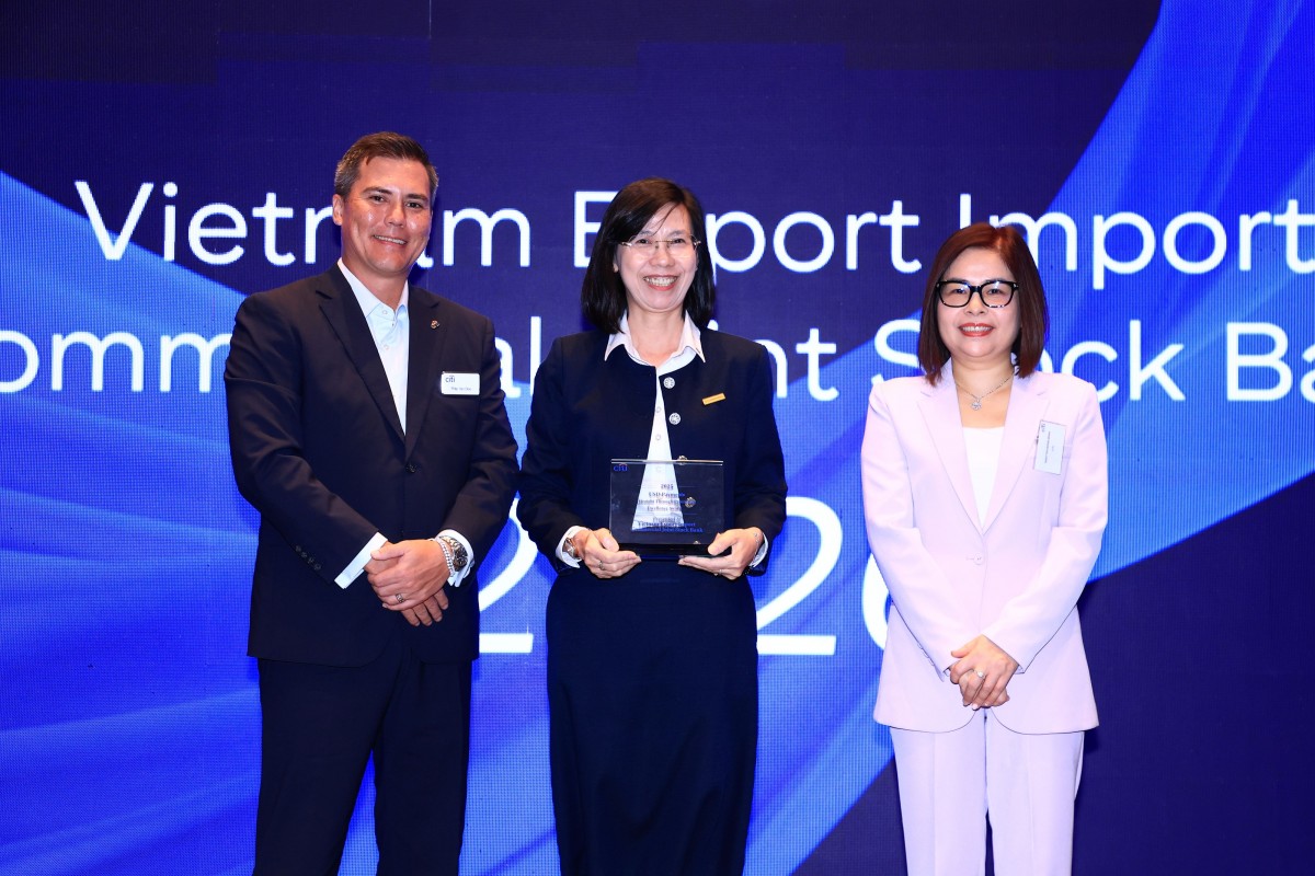 Eximbank nhận giải chất lượng thanh toán quốc tế từ Citibank