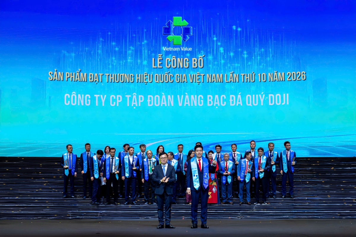 DOJI được vinh danh thương hiệu quốc gia 16 năm liên tiếp