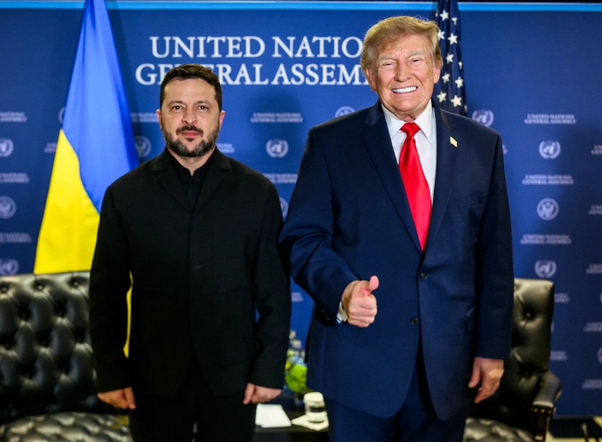 Tổng thống Ukraine Volodymyr Zelensky và người đồng cấp Mỹ Donald Trump. Ảnh: Nhà Trắng