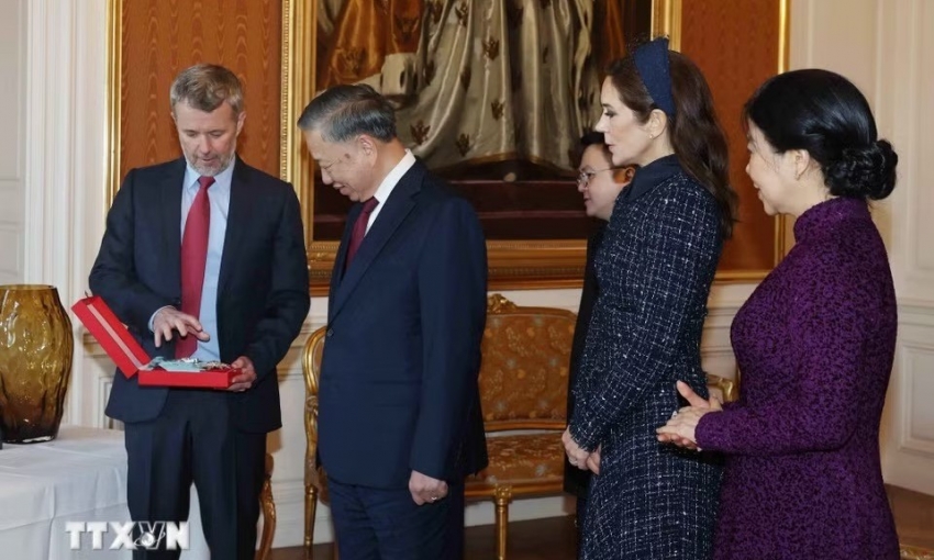 Tổng Bí thư, Chủ tịch nước nhận Huân chương cao quý nhất của Đan Mạch