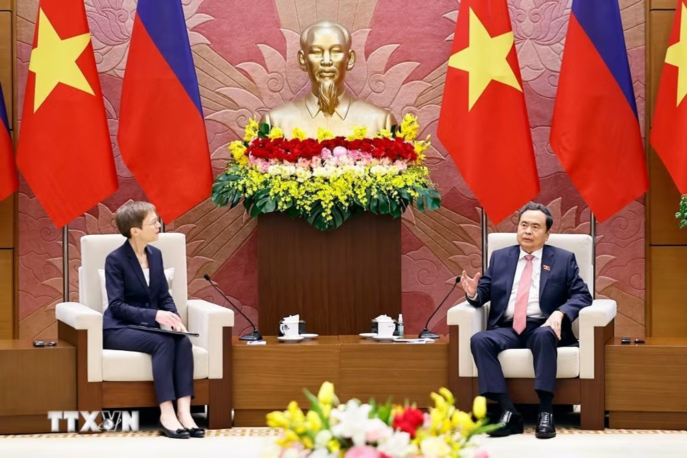 Chủ tịch Quốc hội cho biết Việt Nam coi trọng và mong muốn tăng cường quan hệ hợp tác với Liechtenstein. Ảnh: TTXVN.