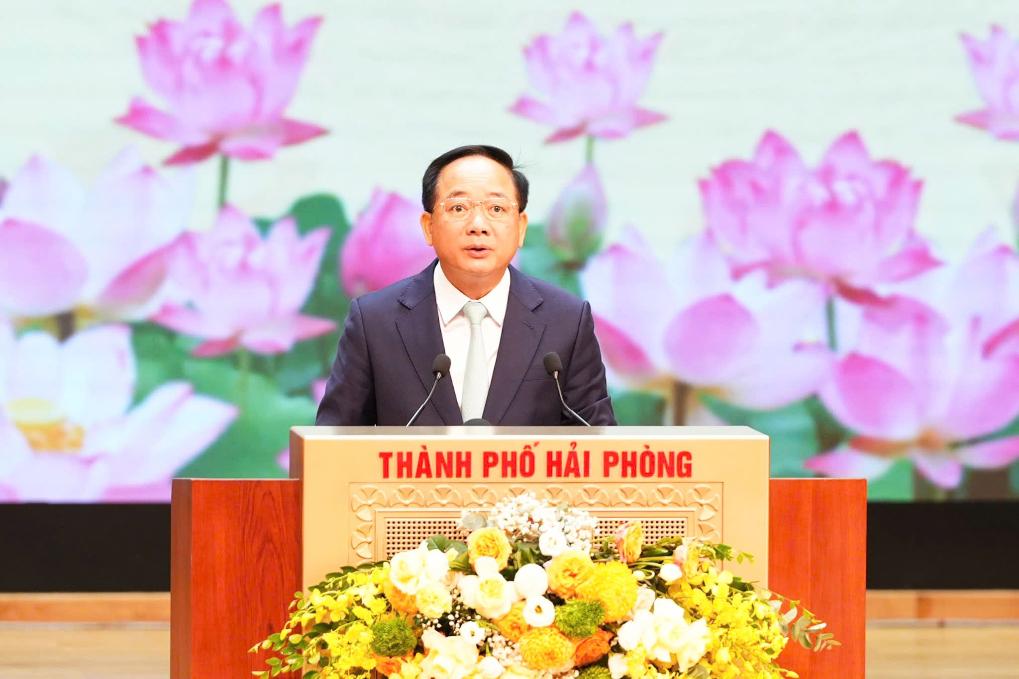 Ông Trịnh Văn Quyết, Ủy viên Bộ Chính trị, Bí thư Trung ương Đảng, Trưởng Ban Tuyên giáo Trung ương phát biểu.
