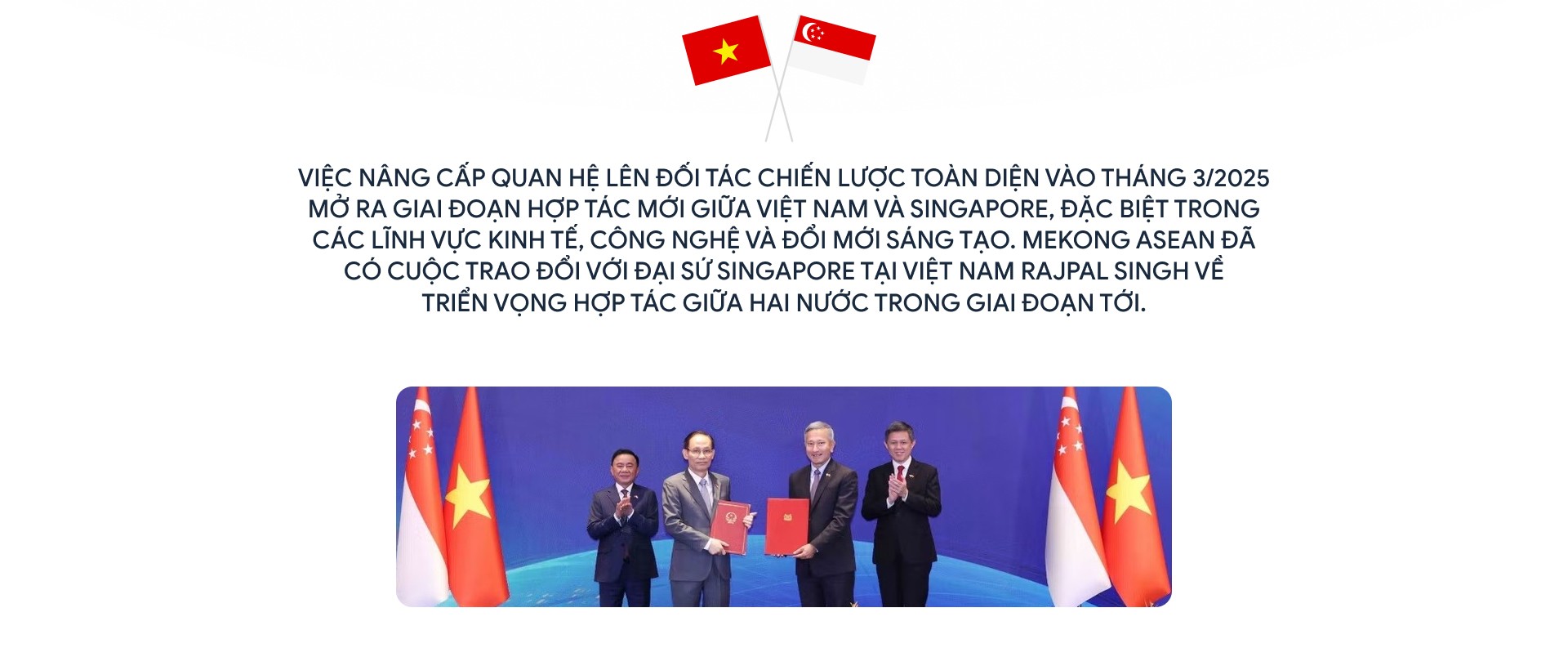 Việt Nam và Singapore cùng hướng tới những động lực tăng trưởng mới