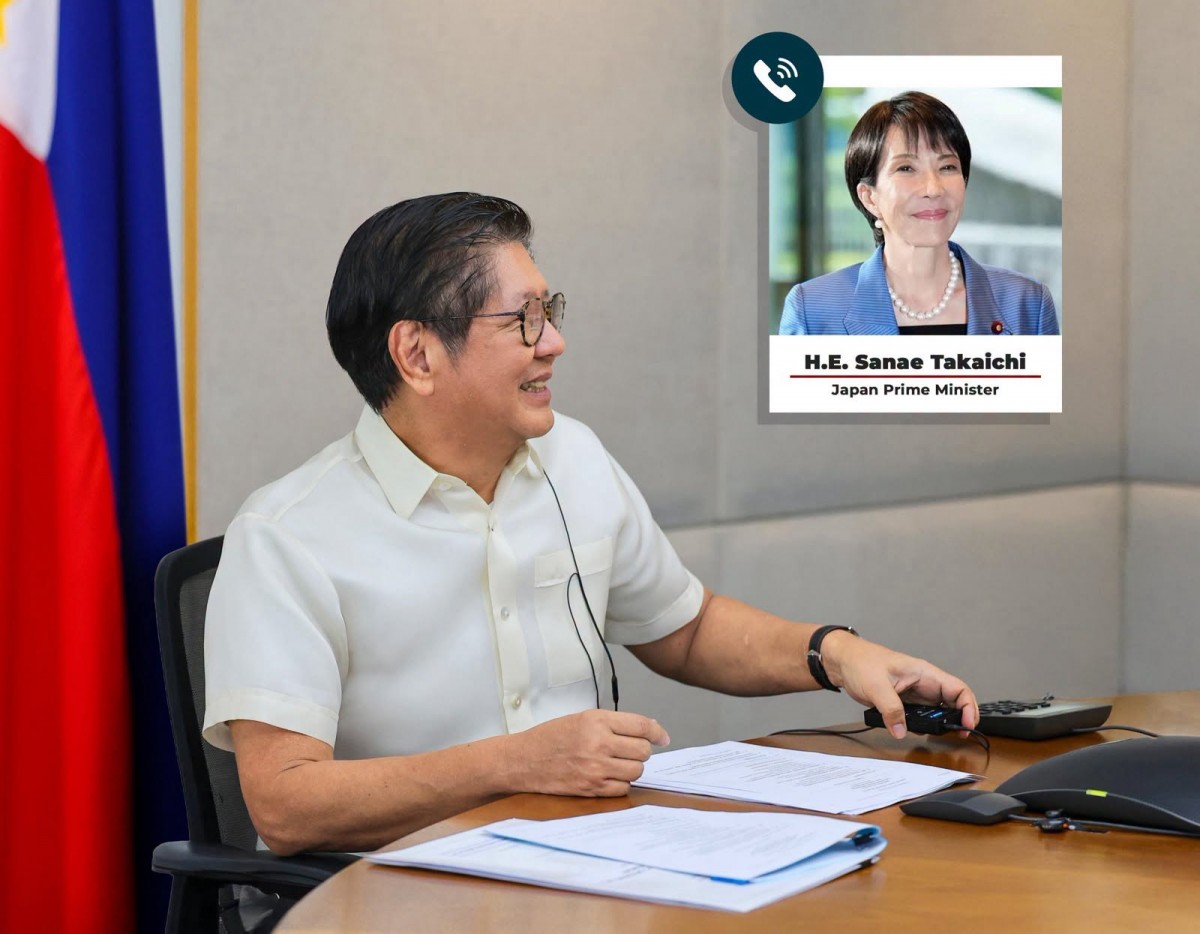 Tổng thống Philippines Ferdinand Marcos Jr điện đàm với Thủ tướng Nhật Bản Sanae Takaichi ngày 20/10. Ảnh: Facebook/@Bongbong Marcos (tài khoản Facebook của ông Marcos)