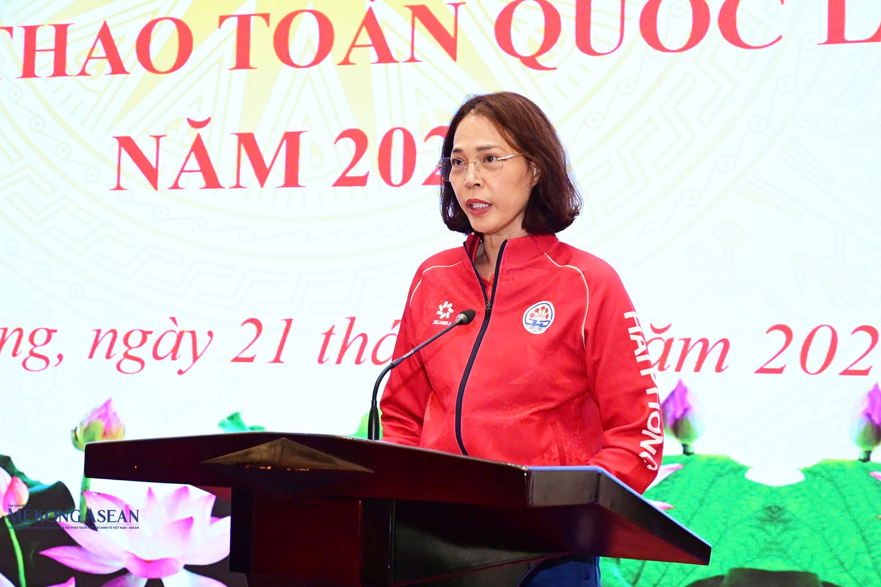 Bà Phạm Thị Tô Trang, Phó Giám đốc Sở Văn hóa, Thể thao và Du lịch thành phố Hải Phòng phát biểu. Ảnh: Trần Thanh.