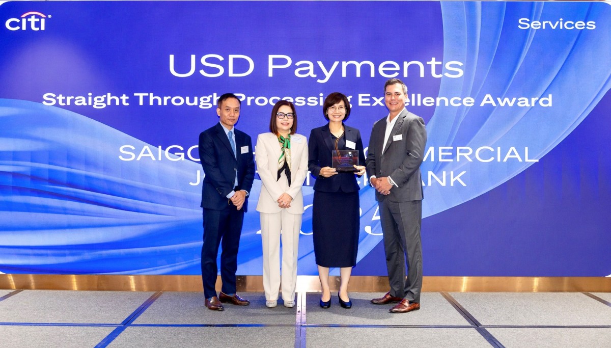 SHB nhận giải thưởng Chất lượng thanh toán quốc tế xuất sắc từ Citibank