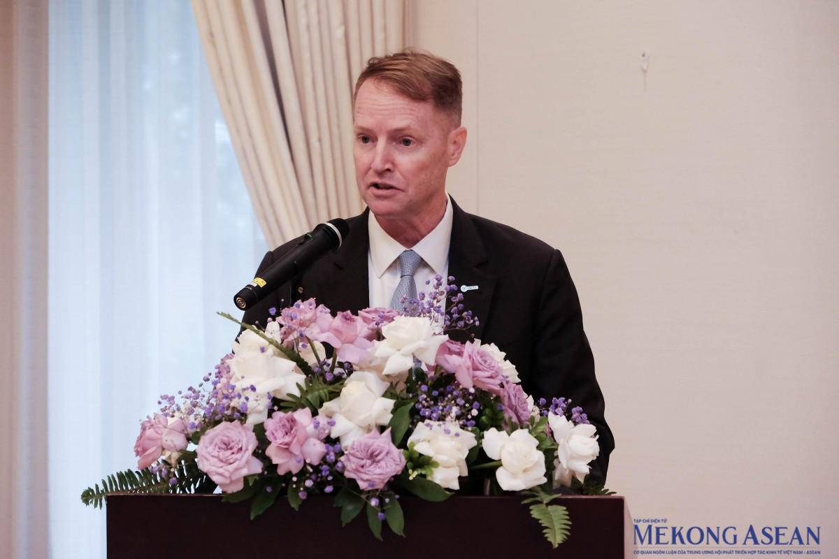 Ông David O’Connell, Điều phối viên khu vực Đông Nam Á của Chương trình Toàn cầu về Phòng, chống Tội phạm trên biển (GMCP) thuộc UNODC. Ảnh: Tùng Dương/Mekong ASEAN