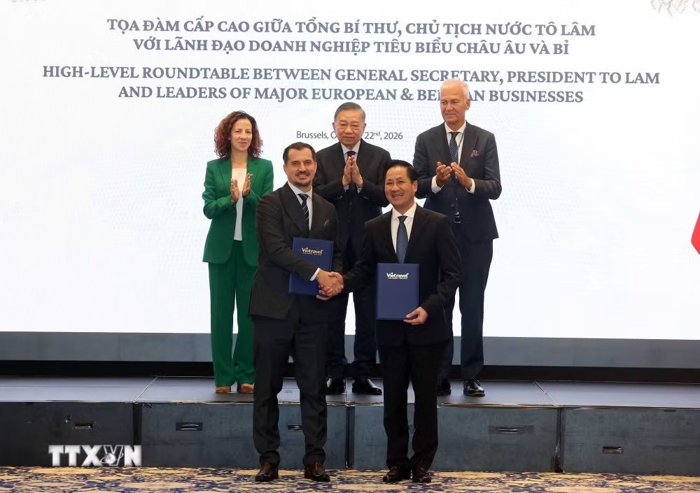 Tổng Bí thư, Chủ tịch nước dự tọa đàm cấp cao với doanh nghiệp châu Âu và Bỉ