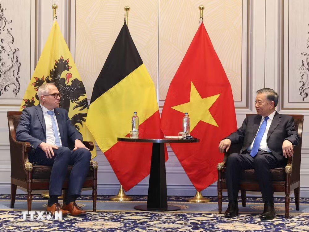 Tổng Bí thư, Chủ tịch nước tiếp Bộ trưởng, Thủ hiến vùng Flanders và vùng Wallonie