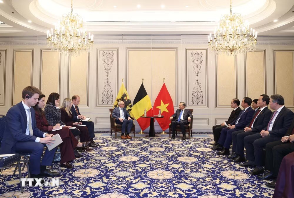 Tổng Bí thư, Chủ tịch nước tiếp Bộ trưởng, Thủ hiến vùng Flanders và vùng Wallonie