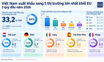 Nhóm hàng chủ lực Việt Nam xuất khẩu sang 5 thị trường lớn nhất EU