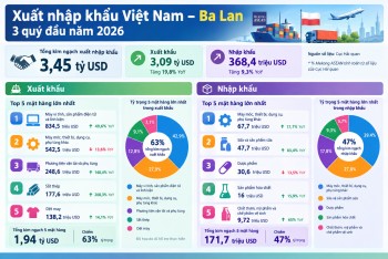Xuất nhập khẩu Việt Nam - Ba Lan lập kỷ lục trong 3 quý năm 2026