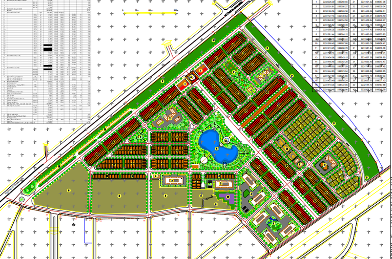Sơ đồ tổ chức kh&ocirc;ng gian kiến tr&uacute;c cảnh quan dự &aacute;n Khu đ&ocirc; thị Y&ecirc;n B&igrave;nh. Ảnh: Trang TTĐT TP Tam Điệp.