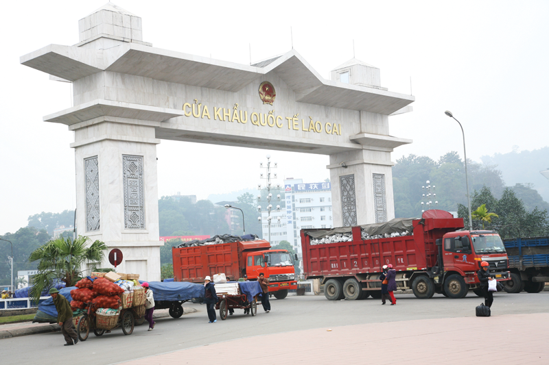 Cửa khẩu quốc tế L&agrave;o Cai.