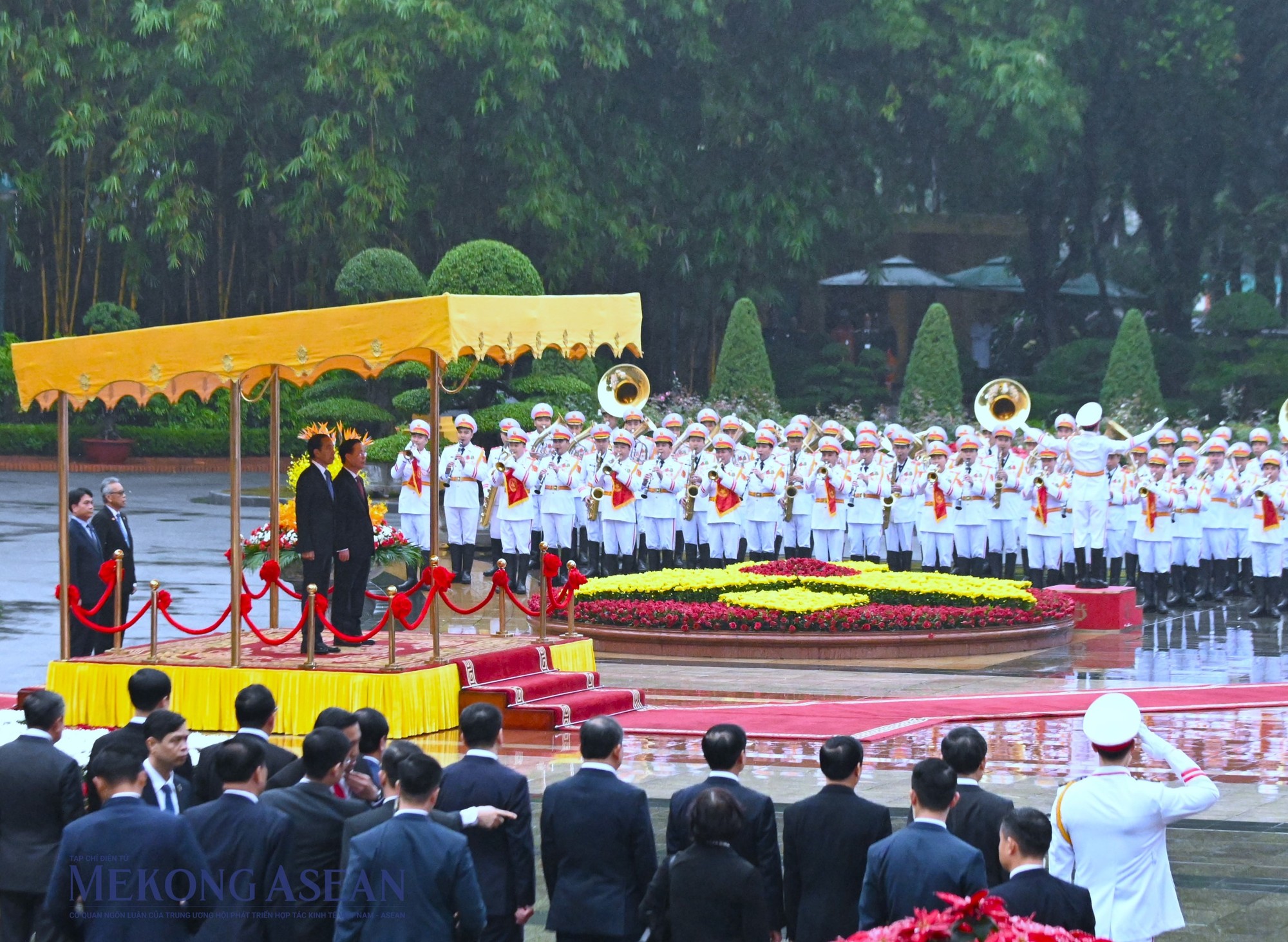 Quang cảnh lễ đ&oacute;n. Ảnh: Đỗ Thảo