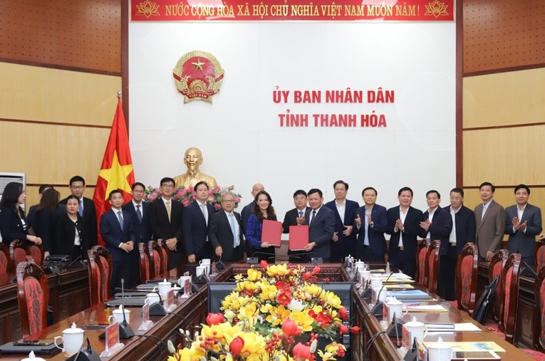 UBND tỉnh Thanh H&oacute;a l&agrave;m việc với tập đo&agrave;n WHA. Ảnh: Thanhhoa.gov