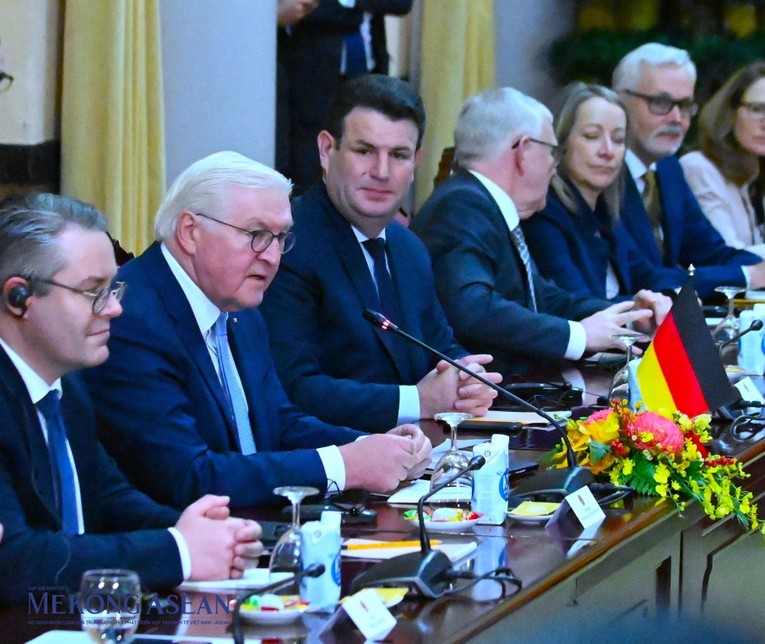Tổng thống Frank-Walter Steinmeier khẳng định Đức mong muốn tăng cường quan hệ hợp t&aacute;c nhiều mặt với Việt Nam. Ảnh: Đỗ Thảo