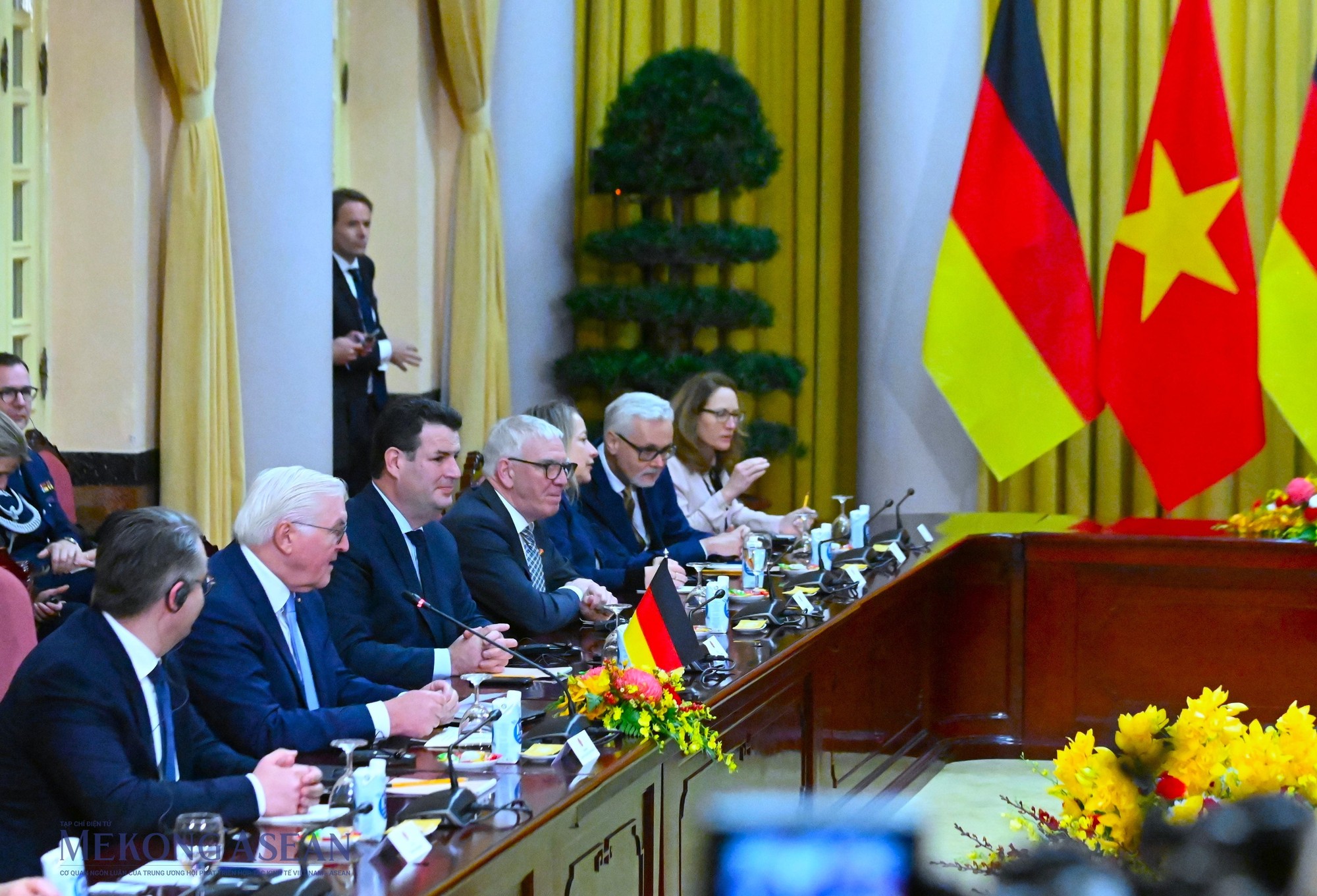 Tổng thống Đức Frank-Walter Steinmeier tại hội đàm. Ảnh: Đỗ Thảo Tổng thống Đức Frank-Walter Steinmeier tại hội đàm. Ảnh: Đỗ Thảo