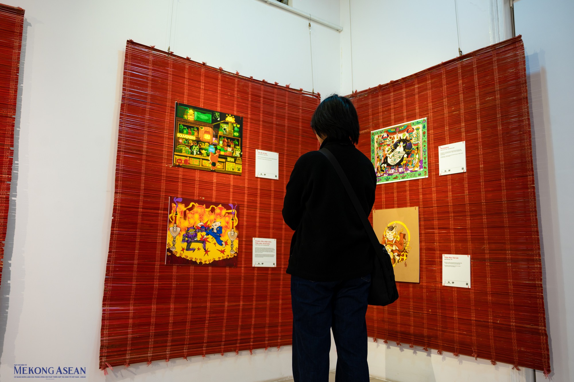 Gần 80 tác phẩm quy tụ tại triển lãm chuyên về vẽ mèo