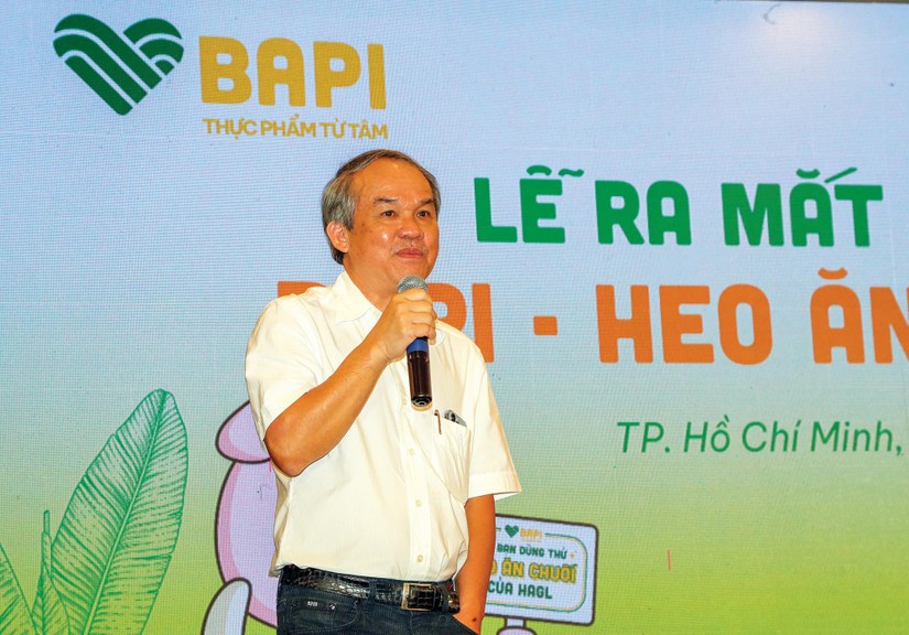 Bầu Đức tại sự kiện ra mắt thương hiệu Heo ăn chuối Bapi năm 2022.