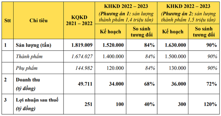 Kế hoạch kinh doanh trong năm t&agrave;i ch&iacute;nh 2022 - 2023 của Hoa Sen Group