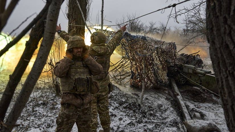 Binh sĩ Ukraine tr&ecirc;n mặt trận. Ảnh: Getty Images