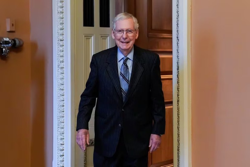 L&atilde;nh đạo thiểu số tại Thượng viện của Đảng Cộng h&ograve;a Mitch McConnell. Ảnh: Reuters