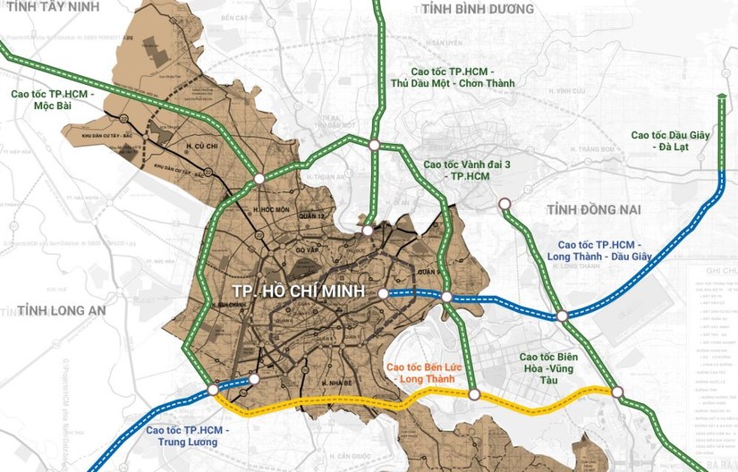 8 tuyến đường cao tốc nối TP.HCM v&agrave; c&aacute;c tỉnh. Ảnh: invert.vn