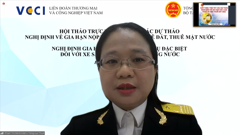 B&agrave; Phạm Thị Minh Hiền, Ph&oacute; Vụ trưởng Vụ Ch&iacute;nh s&aacute;ch (Tổng cục Thuế).