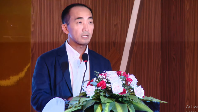 &Ocirc;ng Nguyễn Phương Lam, gi&aacute;m đốc VCCI Cần Thơ ph&aacute;t biểu tại hội thảo. Ảnh: BTC