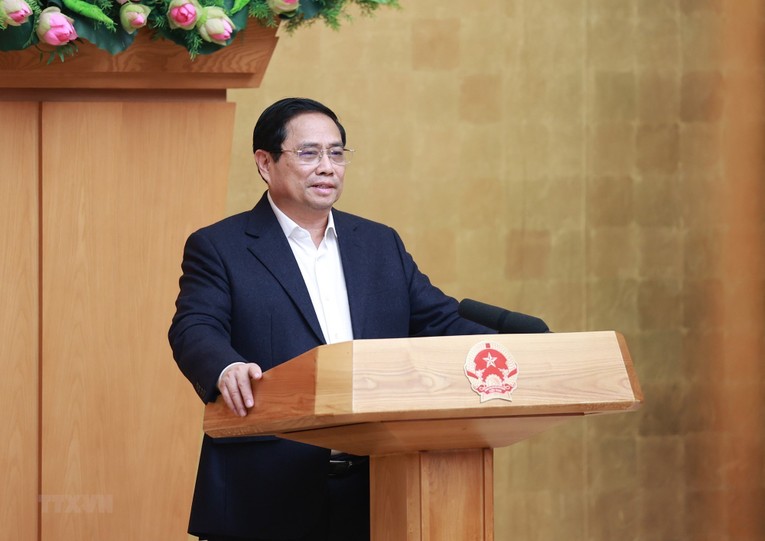 Thủ tướng y&ecirc;u cầu Luật C&aacute;c tổ chức t&iacute;n dụng (sửa đổi) phải đảm bảo cụ thể h&oacute;a được c&aacute;c Nghị quyết, ch&iacute;nh s&aacute;ch của Đảng, Nh&agrave; nước; kh&ocirc;ng thi&ecirc;n lệch đối với bất cứ đối tượng n&agrave;o. Ảnh: TTXVN