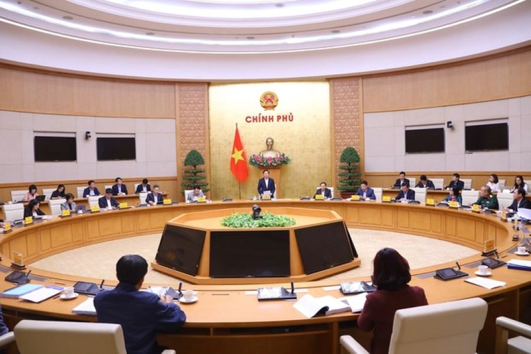 Ph&oacute; Thủ tướng Trần Hồng H&agrave; chủ tr&igrave; cuộc họp. Ảnh: VGP