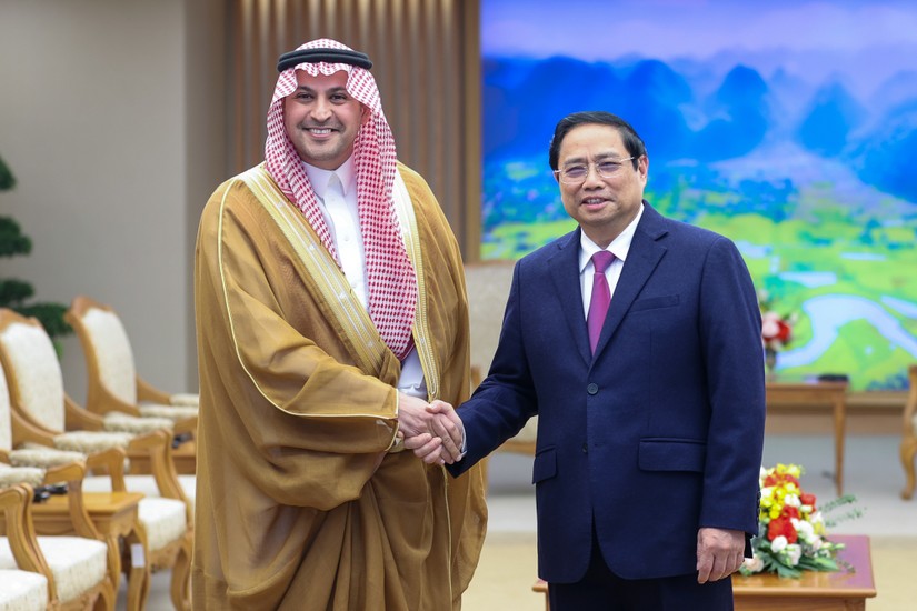 Thủ tướng Ch&iacute;nh phủ Phạm Minh Ch&iacute;nh tiếp Đại sứ Saudi Arabia tại Việt Nam Mohammed Ismaeil A. Dahlwy. Ảnh: VGP