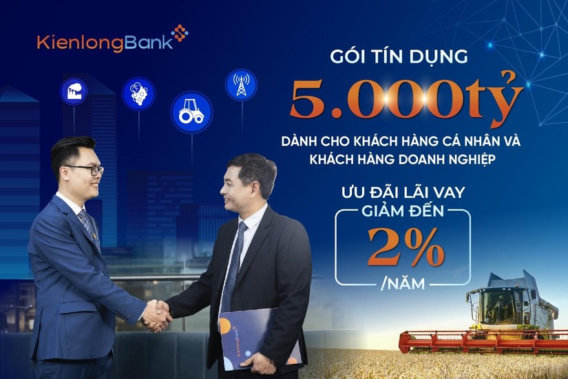 KienlongBank giảm l&atilde;i suất cho vay l&ecirc;n đến 2%/năm