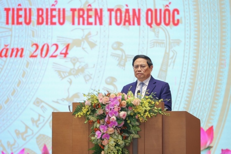 Thủ tướng Phạm Minh Ch&iacute;nh ph&aacute;t biểu tại cuộc gặp mặt đầu xu&acirc;n c&aacute;c doanh nghiệp Nh&agrave; nước ti&ecirc;u biểu s&aacute;ng 3/3. Ảnh: VGP.