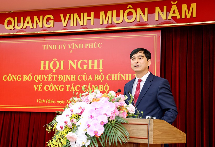 T&acirc;n B&iacute; thư Tỉnh ủy Vĩnh Ph&uacute;c Dương Văn An. Ảnh: B&aacute;o Vĩnh Ph&uacute;c