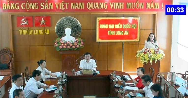 Đo&agrave;n ĐBQH tỉnh Long An. Ảnh: quochoi.vn