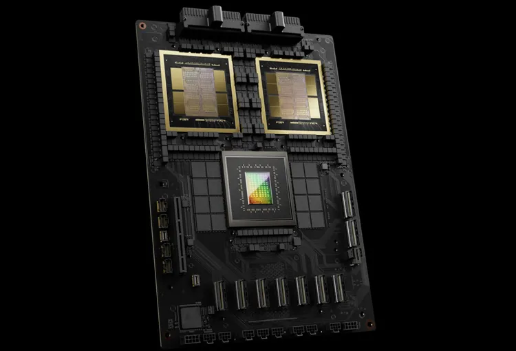 Con chip Blackwell đầu ti&ecirc;n &ndash; GB200 gồm 2 GPU, 1 CPU, 1 bảng mạch. Ảnh: Theo Nvidia.