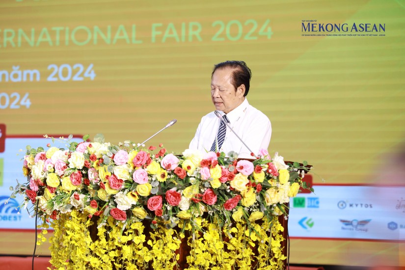 Chủ tịch Hội Thủy sản Việt Nam Nguyễn Việt Thắng ph&aacute;t biểu tại sự kiện.