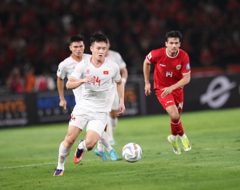Tuyển Việt Nam nhận thất bại 0-1 trước Indonesia lượt trận thứ 3 bảng F v&ograve;ng loại World Cup 2026. Ảnh: VFF