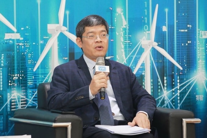 &Ocirc;ng Nguyễn T&agrave;i Anh, Ph&oacute; tổng gi&aacute;m đốc Tập đo&agrave;n Điện lực Việt Nam (EVN) ph&aacute;t biểu tại hội thảo.