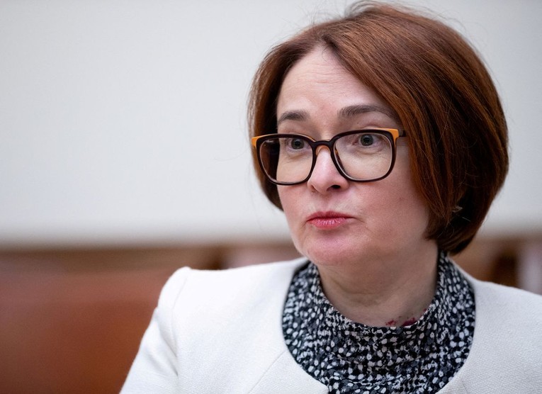 B&agrave; Elvira Nabiullina, Thống đốc Ng&acirc;n h&agrave;ng Trung ương Nga. Ảnh: Reuters