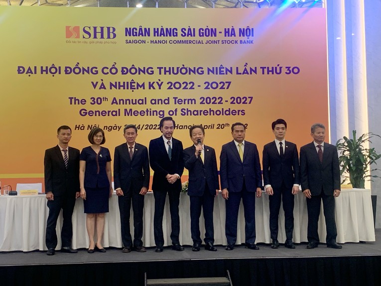 Ban HĐQT của ng&acirc;n h&agrave;ng SHB trong nhiệm kỳ 2022-2027. Ảnh: Thu Trang