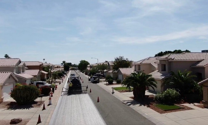 Vỉa h&egrave; chống nắng được triển khai tại Phoenix, Arizona (Mỹ).