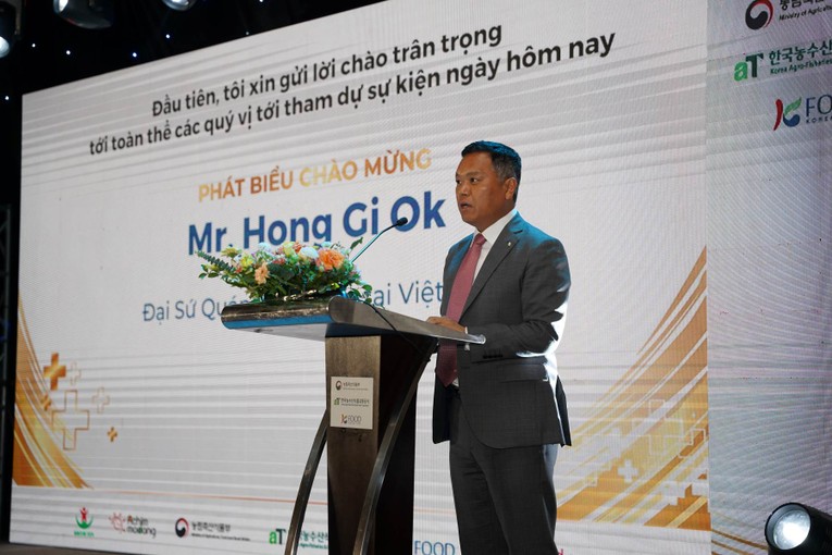 &Ocirc;ng Hong Gi Ok, Tham t&aacute;n n&ocirc;ng nghiệp, Đại sứ qu&aacute;n H&agrave;n Quốc tại Việt Nam ph&aacute;t biểu tại sự kiện.