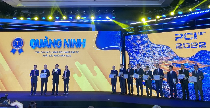 Lễ c&ocirc;ng bố B&aacute;o c&aacute;o thường ni&ecirc;n Chỉ số Năng lực cạnh tranh cấp tỉnh PCI 2022, s&aacute;ng 11/4.